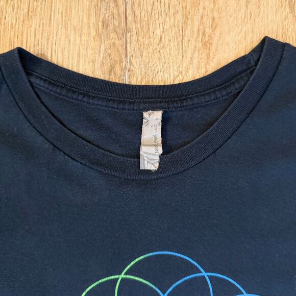 Coldplay Tour T-Shirt 2016 A Head Full Of Dreams Navy Blue Size XL Band Tee - Picture 3 of 6